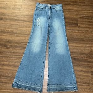 Uniq By Litz wide leg flare jeans